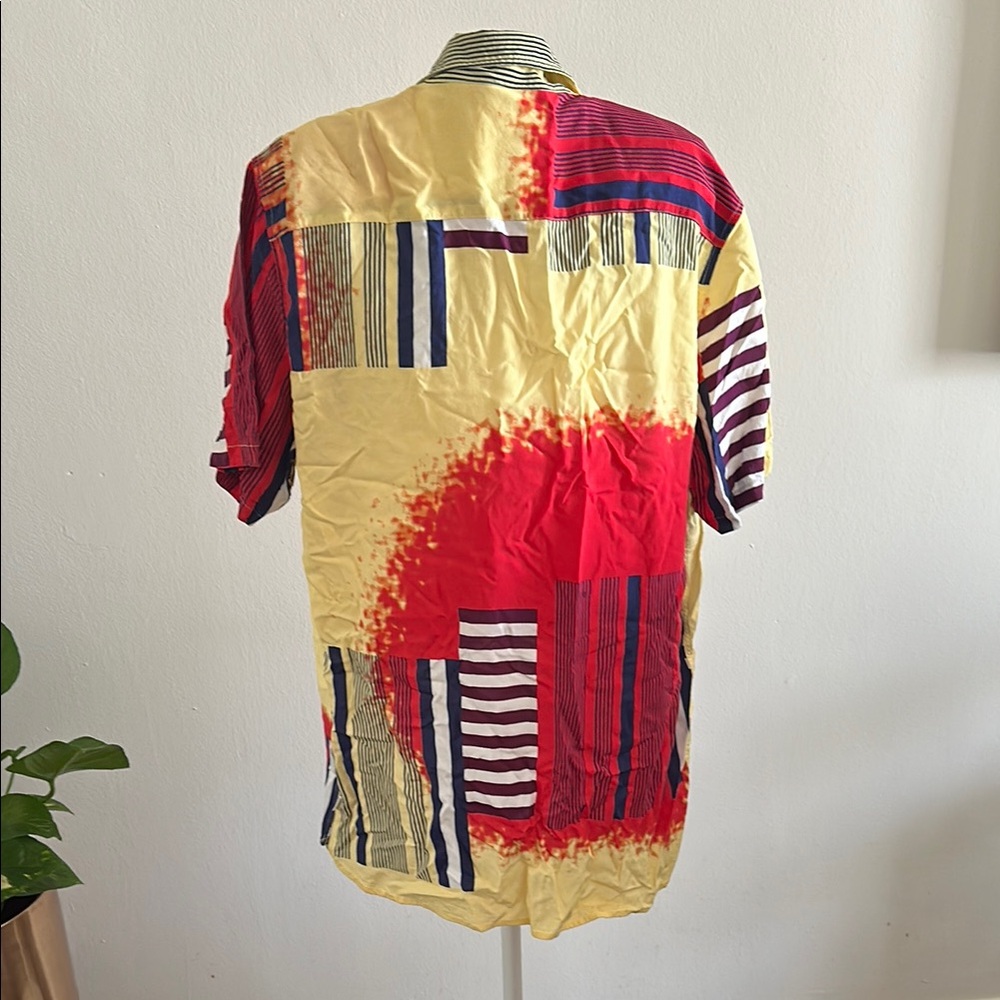 Barney Cool’s Colorful Patchwork Button-Up Shirt - Picture 2 of 3
